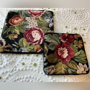 Pair of needlepoint pillow covers